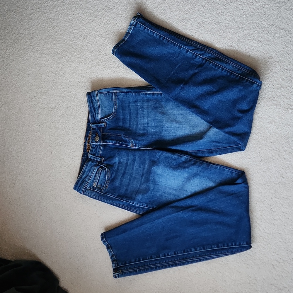 YEST D-NIM Jeans Dark Blue Denim Straight Leg Jeans Size 4 - Picture 7 of 12